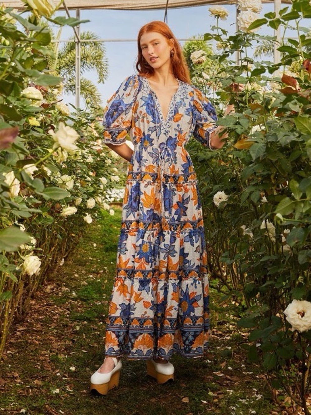 Farm Rio Summer Flowers Maxi Dress